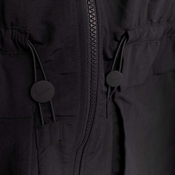 NIKE Sportswear Everything Woven Oversized Full Zip Hooded Jacket MEDIUM Black - Picture 5 of 14